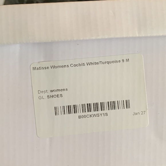 NWT Matisse women’s cochiti white/turquoise sandals, 9M - Picture 4 of 5